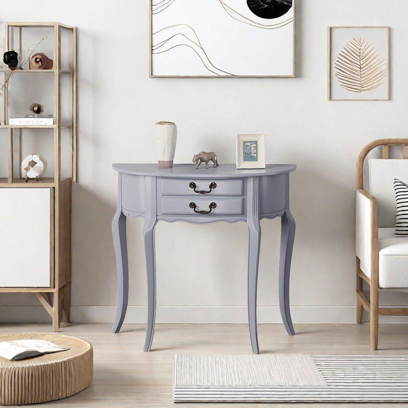 Console Minimalist, H 35,43 po x l 35,43 po x P 11,81 po, Bleu grisâtre
