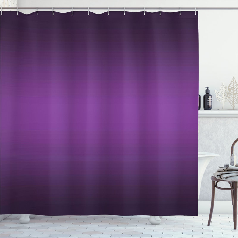 Dothan Ombre Shower Curtain with Hooks Included, 69" W x 75" L