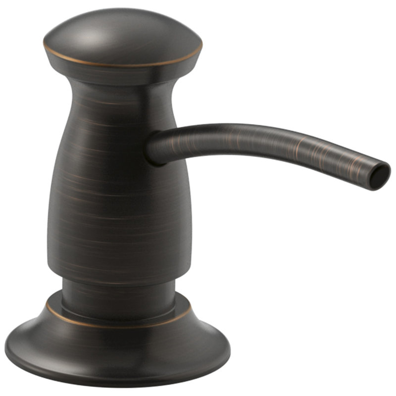 Transitional Design Refillable Soap Dispenser, Lotion Dispenser for Bathroom or Kitchen, Oil Rubbed Bronze