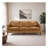 Cooper Mid Century Modern Tan Leather Sofa