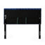 Tête de lit pour grand lit en velours bleu marine, tissu d'ameublement à point losangé, tête de lit réglable et contemporaine en velours, lit, style moderne-130155387