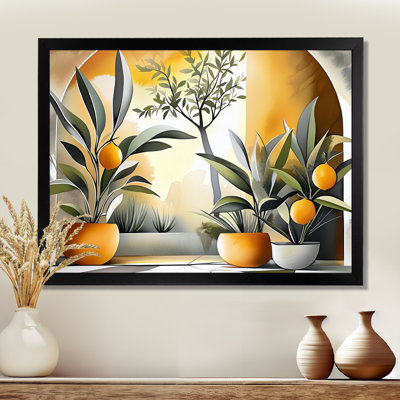 Lemons of the Mediterranean I - Kitchen Botanical Picture Framed Wall Art