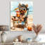 Yorkshire Terrier chien sur la plage se prélassant I - décor mural animal côtier-622100759-726067167