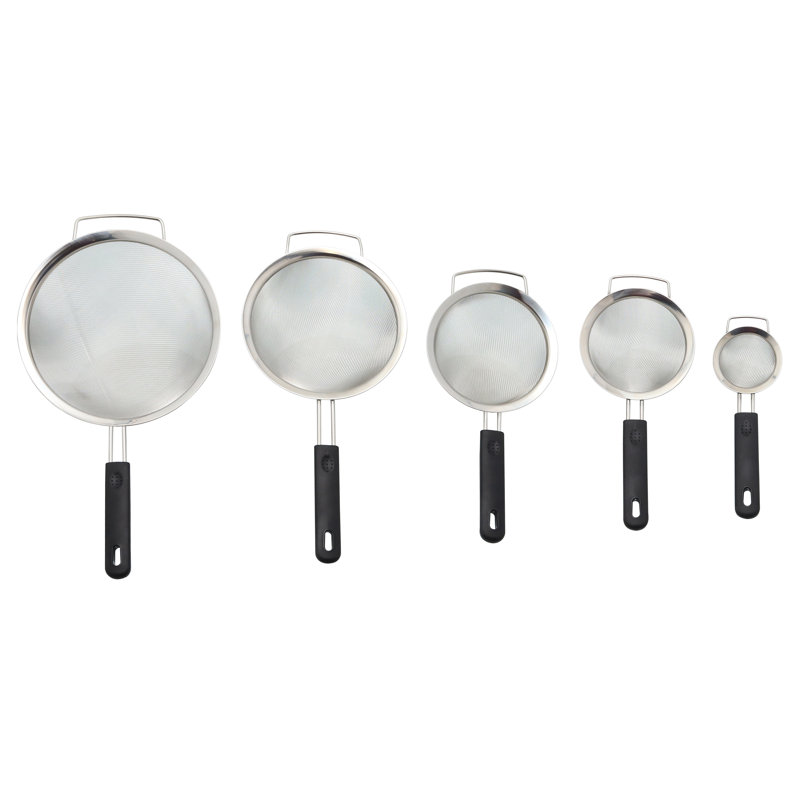 Buckingham Fine Mesh Strainer Stainless Steel Sieve with Soft-Touch Handle, 8 cm 