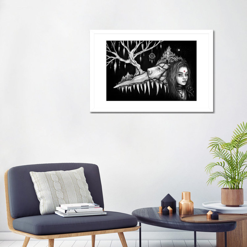 «Dreamer», reproduction d'art sur papier encadré, 32" x 24", Framed Paper, White