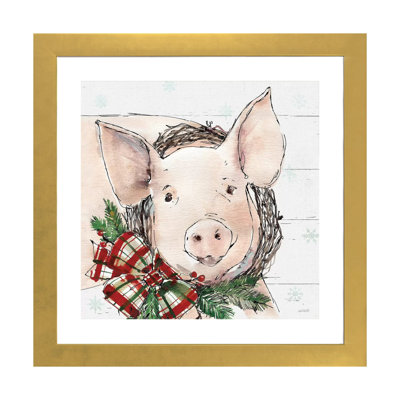 «Christmas Pig» par Anne Tavoletti - reproduction d'art