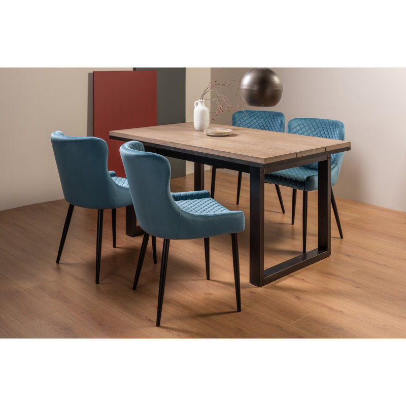 Faysal 4 - Person Extendable Dining Set, Petrol Blue