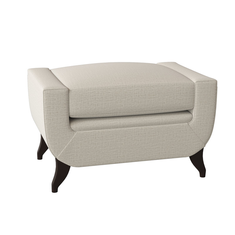 Armstrong Ottoman, American Walnut, Margaret Lagoon