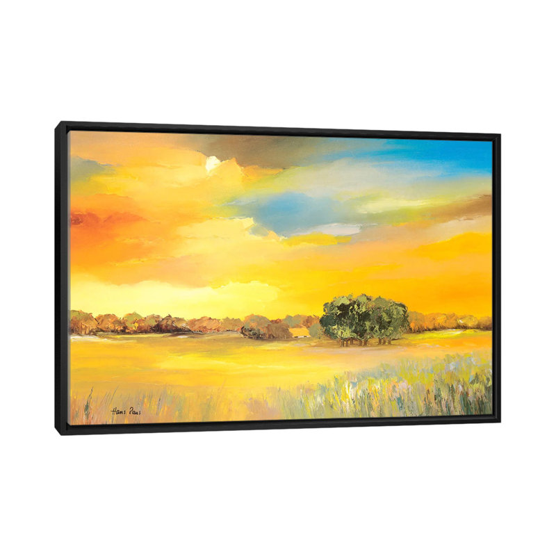 «Serene I», reproduction sur toile, H 18 po x l 26 po x P 1,5 po, Toile avec cadre noir, Pas de tapis