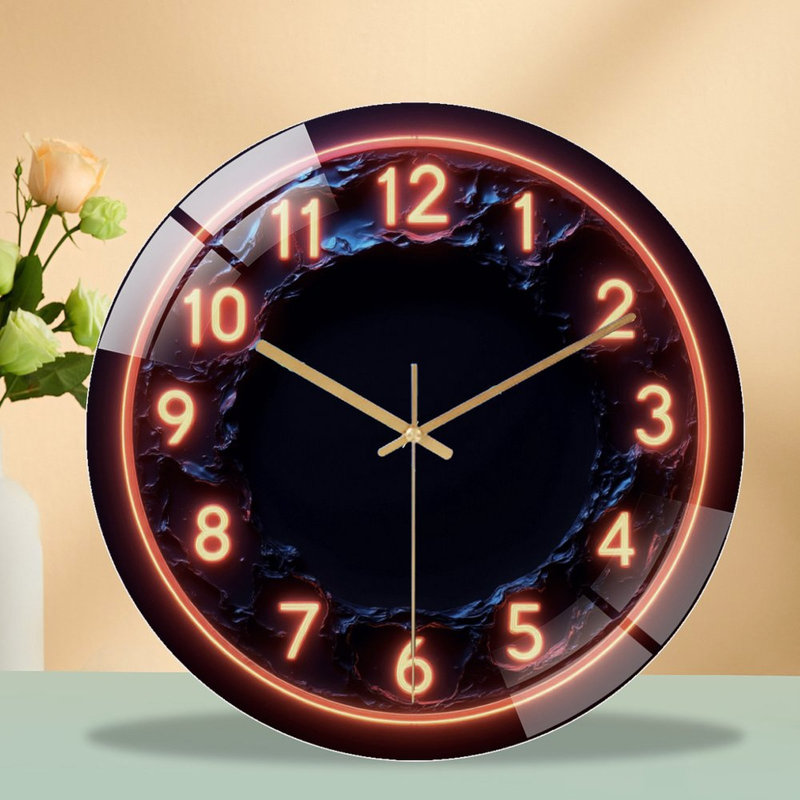 Horloge murale en verre Neon