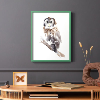 Impression encadrée Barred Owl Impressions II - bois massif
