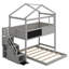 Lit superposé simple au dessus d'un lit double Alansen Kids-24305002