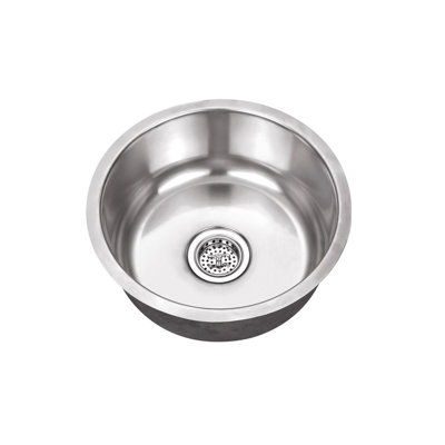 Évier de bar encastrable l 17 po x l 17 po avec ensemble de drain