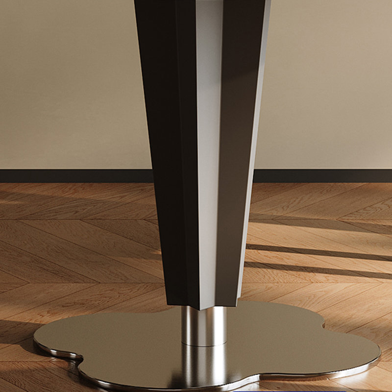 Table de salle à manger ronde minimaliste, H 29,53 po x L 51,18 po x l 51,18 po