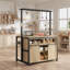 Rangement pour îlot de cuisine 42 "avec porte de grange coulissante
