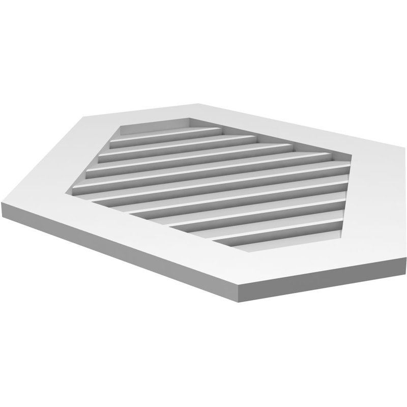 Évent horizontal fonctionnel à pignon en uréthane à surface horizontale Signature, H 32 po x l 28 po x P 1 po