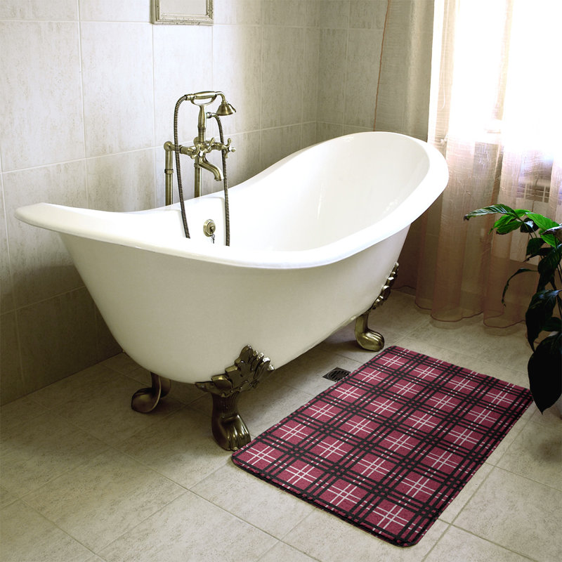 Tapis pour salle de bain Philadelphia, l 21 po x L 34 po, Pink/Black