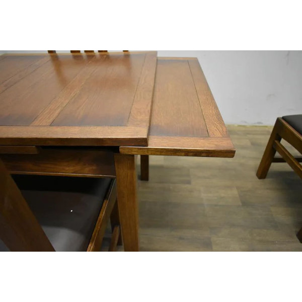 Red Barrel Studio® Extendable Solid Oak Dining Table & Reviews | Wayfair