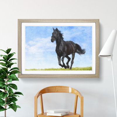 Black Horse - Picture Frame Painting
