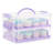 Cupcake Carrier, Cupcake Holder For 24 Cupcakes, Portable And Reusable Rectangular Cake Carrier With Lid And Handle, 2 Tier Stackable Layer Insert (Purple)