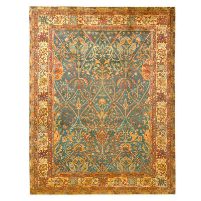 High-Quality Hand-Knotted Blue Area Rug