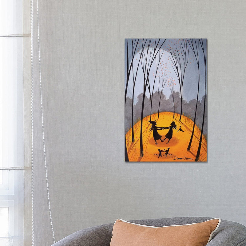 Merry Go Round Witches by Debbie Criswell - Painting on Canvas, 66.04 cm H x 45.72 cm W x 1.91 cm D, Wrapped Canvas
