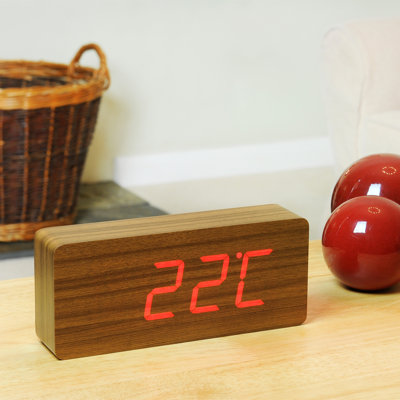 Digital Manufactured Wood Electric Alarm Tabletop Clock