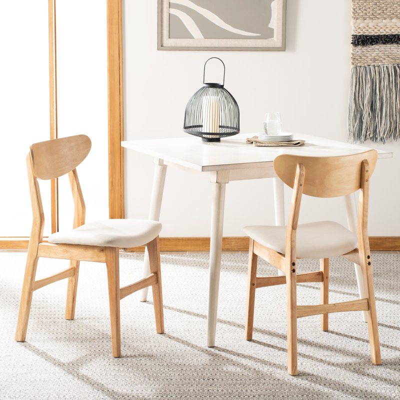 Chaise d'appoint Bryen, Naturel, Blanc