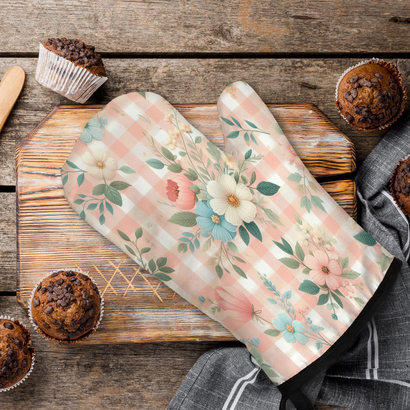 Gingham Fun Oven Mitt Cotton Twill