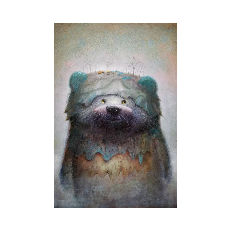 «Tectonic State Park» par Scott Mills - impression d'art graphique, Toile tendue, Pas de tapis, H 26 po x l 18 po x 1,5 po