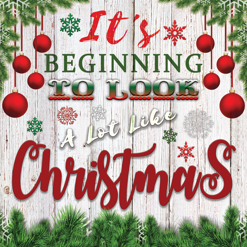It's It's Commencement to Look a Lot Like Christmas - Art textuel, H 36 po x l 36 po, Non, Toile tendue