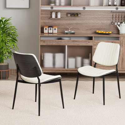 PU Leather Upholstered Dining Chairs Set