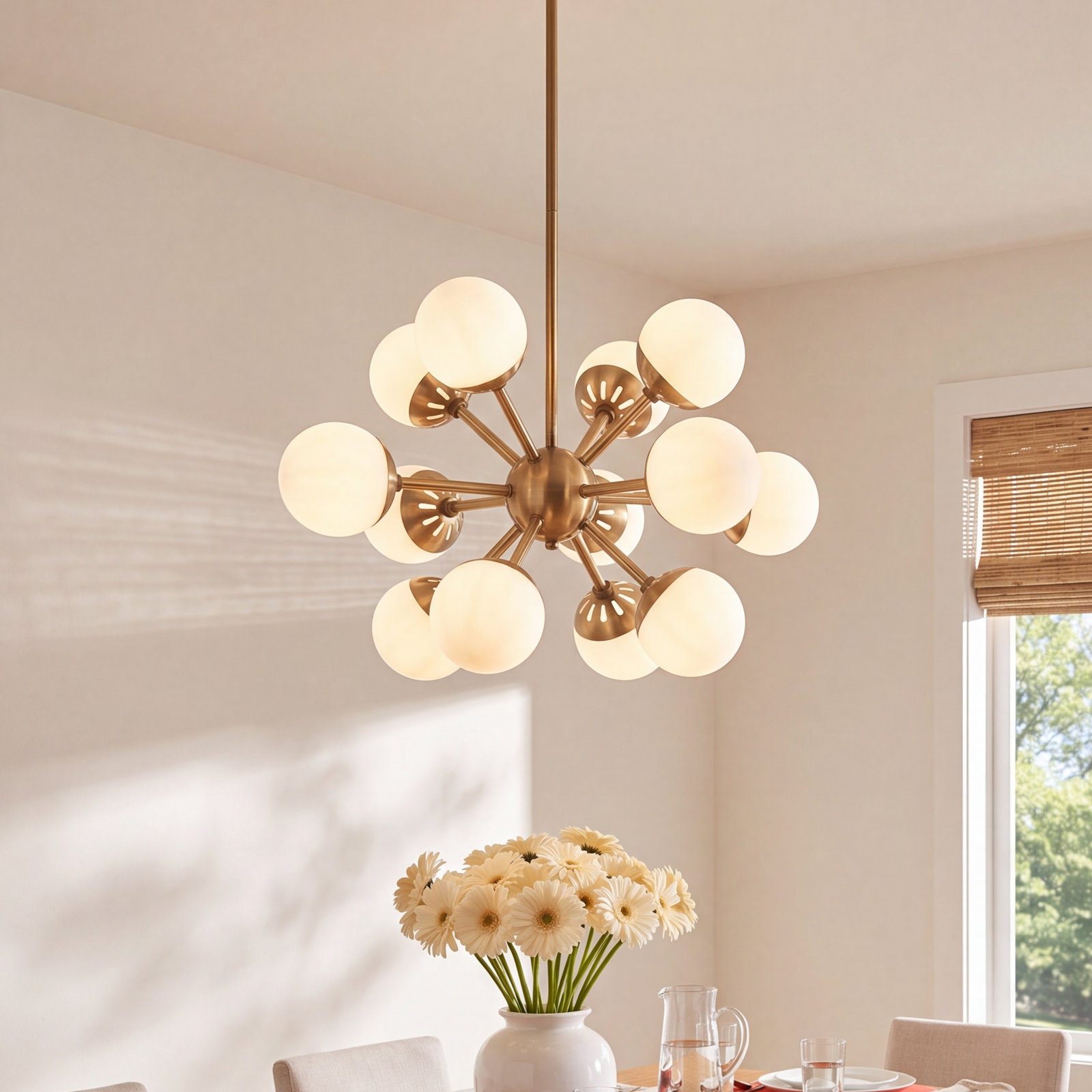 16 - Light Dimmable Sputnik Chandelier
