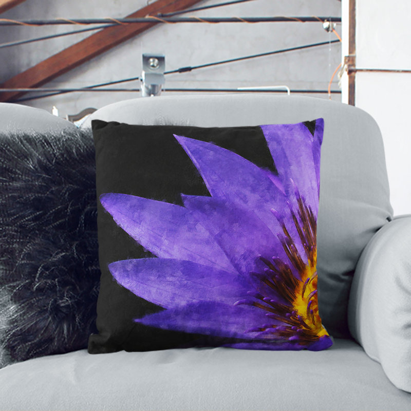 Square Throw Cushion, Black, 55cm H x 55cm W x 20cm D