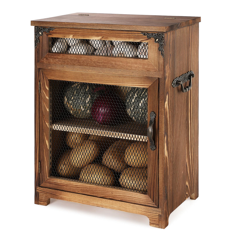 Mini bac de rangement pour pommes de terre et oignons - boîte de rangement en bois pour comptoirs de cuisine, bacs de rangement de légumes, l 12,2 po x P 6,5 po x H 16 po