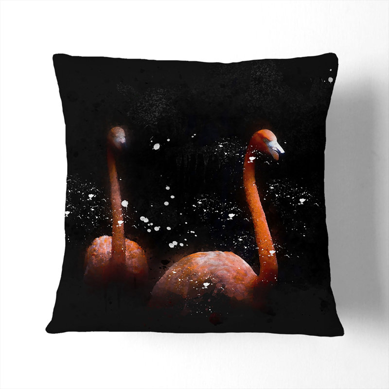 Square Throw Cushion, Black, 55cm H x 55cm W x 20cm D