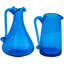 Vintage Blue Glass Creamers - Set Of 2