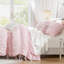 Ensemble d'édredon pour lit double / grand 5 pièces, rose-131299414-131299416