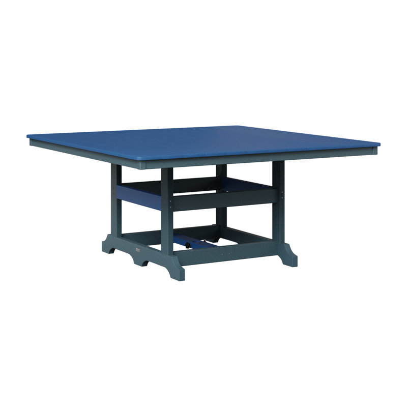 Table de salle à manger Berlin Classic, Ardoise, Bleu pacifique
