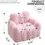 Fauteuil de loisir à compression Lotus de type Lotus, fauteuil à billes pour adultes avec anneau de traction pour faciliter le déplacement, aucune installation, divers environnements convenables, tissu, coussin antidérapant, mousse simple à haute densité