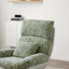Fauteuil d'appoint pivotant en chenille avec repose-pieds, fauteuil de lecture à haut dossier pour le salon de la chambre à coucher-129161118
