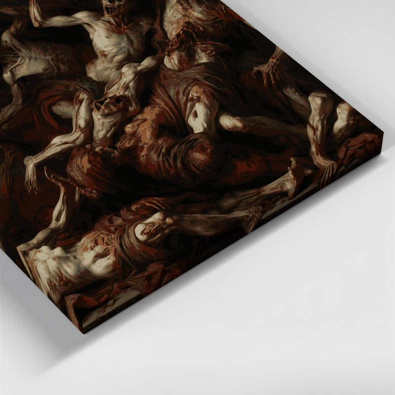 Halloween sur toile, zombies d'Halloween, H 8 po x l 10 po