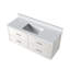 Meuble-lavabo simple blanc 48 po X P 22 po D, avec plateau en marbre de culture-117825090