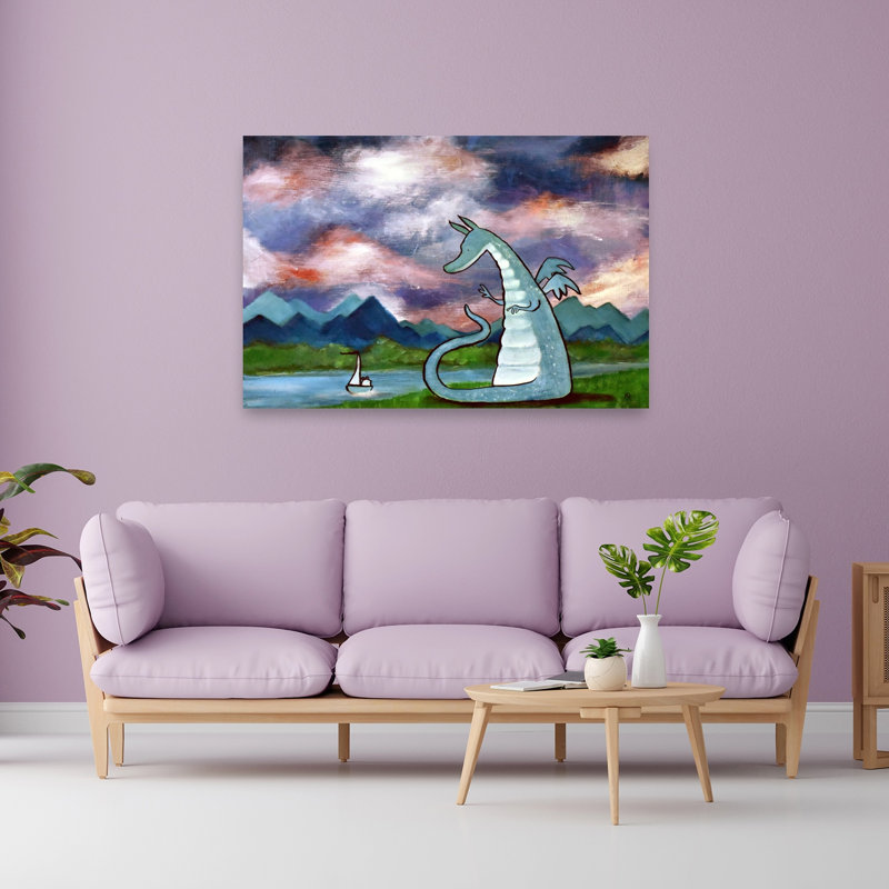 Francisthedragon Modern Abstract Contemporary Landscape Nature Wall Art Print by Andrea Doss - Wrapped Canvas Print
