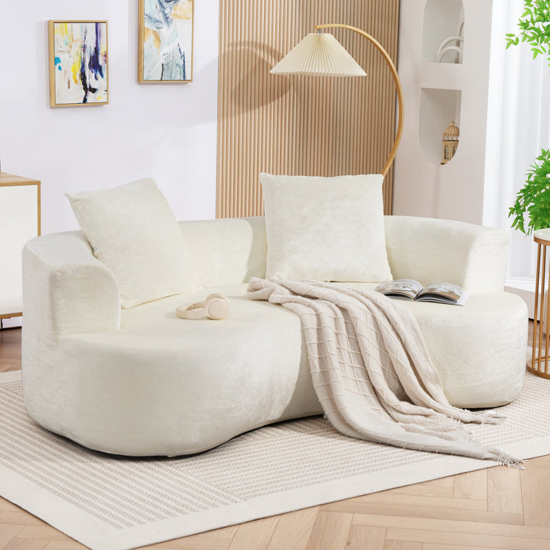 Canapé moderne Boneless 79 po, Beige