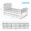 Lit plateforme avec rangement en bois massif et 6 tiroirs-745864233