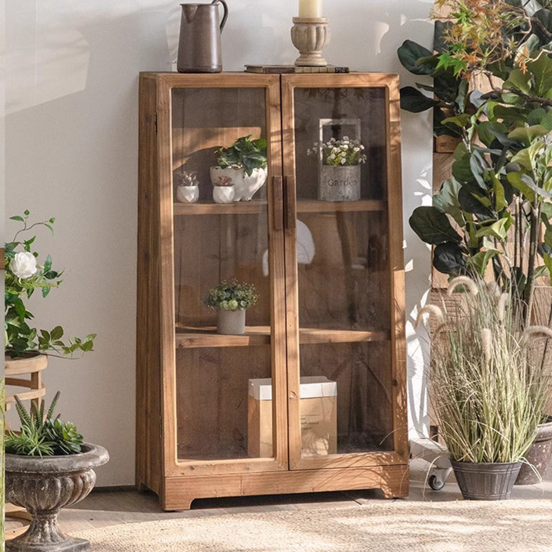 Vitrines en bois massif Burlywood