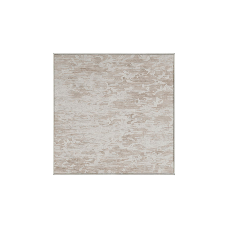 Machine Washable Beige Area Rug GSIX03584, Square 4'