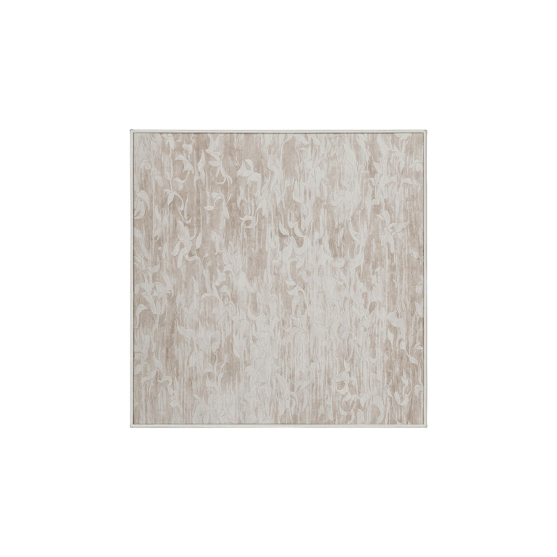 Tapis beige lavable à la machine GSIX03584, Carré 5 pi