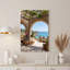 «Stone Archway» donnant sur une baie turquoise et des pots en terre cuite-133546663